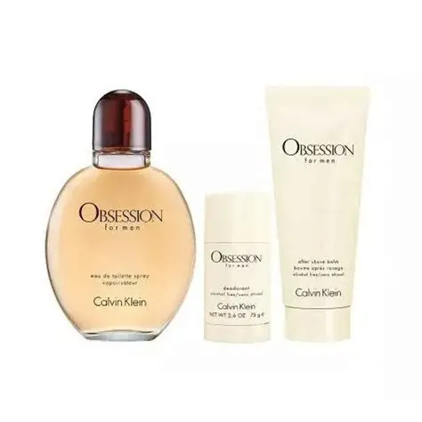 OIP (5) Obsession by Calvin Klein 3pc Gift Set 100ml Eau De Toilette, 75ml Deodorant and 100ml All Over Body Wash Men. - Image 1