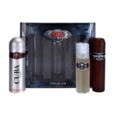 Cuba Black 3pc Gift Set Men