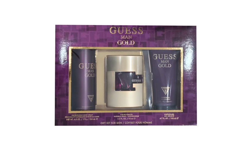 Guess Gold 3pc Gift Set ( 75 ml EDT Sp, 177 ml Body Sp, 200 ml Shower Gel )1
