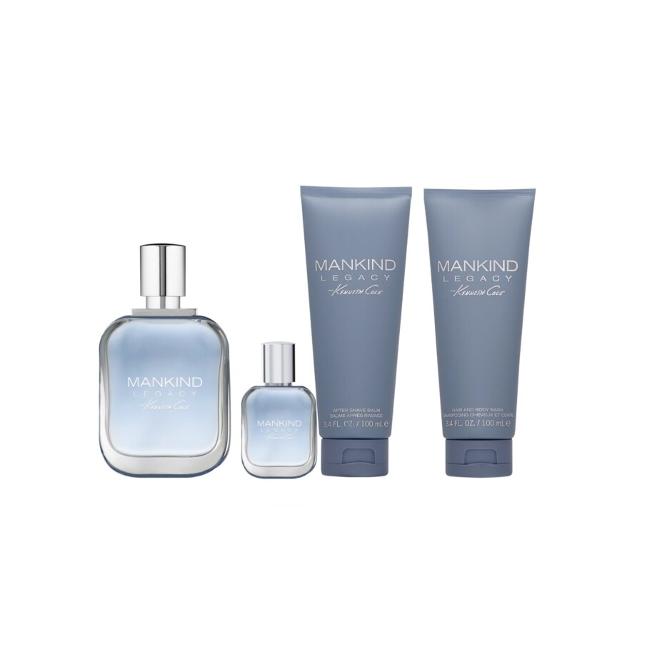 Kenneth Cole Mankind Legacy 4pc Gift Set (100ml EDT Sp, 15ml EDT Sp, 100ml Aftershave, 100ml Hair And Body Wash )-1