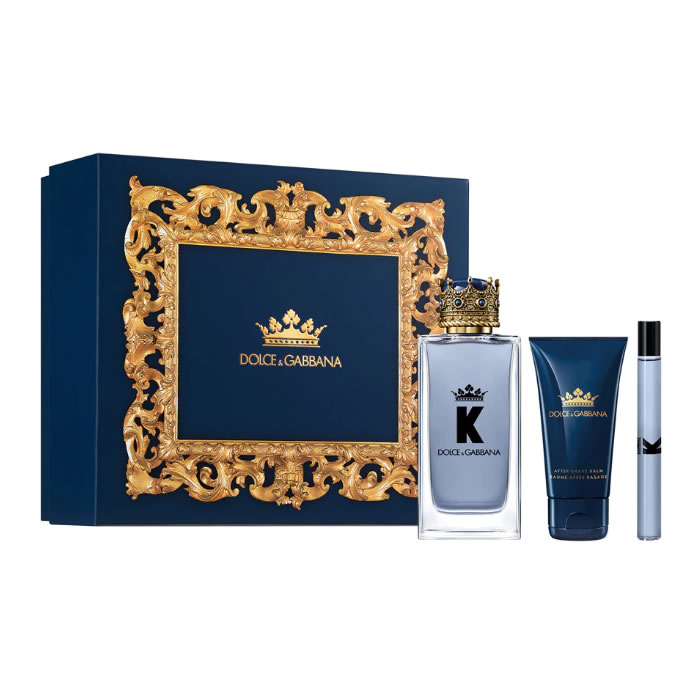 K by Dolce & Gabbana 3pc Set ( 100ml EDT Sp, 10ml EDT Sp, 50ml Aftershave Balm )-1