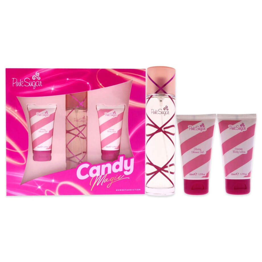 Pink Sugar 3pc Gift Set ( 100ml EDT Sp, 50ml Shower Gel, 50ml Body Lotion)-1