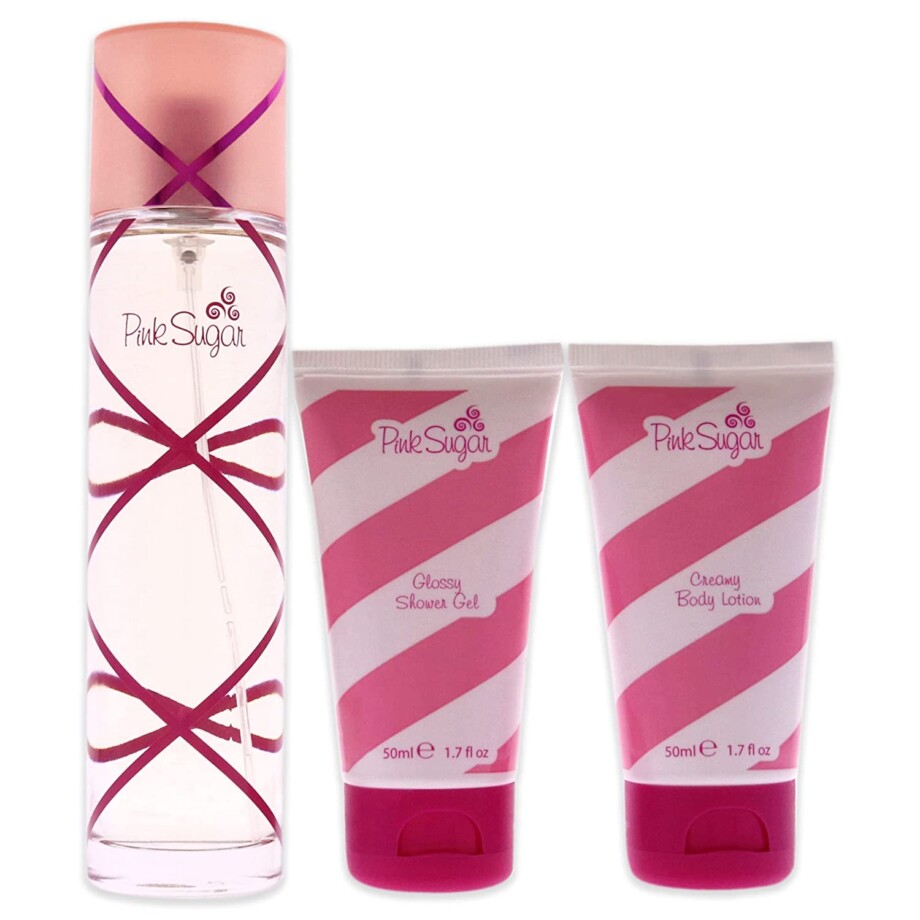 Pink Sugar 3pc Gift Set ( 100ml EDT Sp, 50ml Shower Gel, 50ml Body Lotion)-2