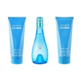Cool Water by Davidoff 75ml Shower Gel, 100ml Eau De Toilette Spray & 75ml Body Lotion Woman.