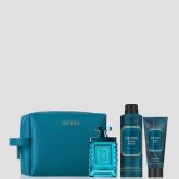 Uomo Acqua By Guess 4pc Gift Set 100ml Eau De Toilette Spray, 226ml Deodorizing Body Spray, 100ml Shower Gel and Pouch Men.