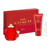 Love by Coach 3pc Gift Set 90ml De Parfum, 100ml and 7.5ml Travel Size Women.