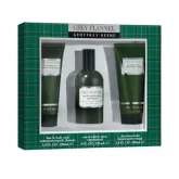 Grey Flannel by Geoffrey Beene 3pc Gift Set 120ml Eau De Toilette Spray,100ml Hair and Body Wash and 100ml After Shave Balm Men.