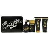 Curve Black by Liz Claiborne 4pc Gift Set 125ml EDC Spray, 100ml Shower Gel,100ml After Shave and 5oz Deodorant Men.