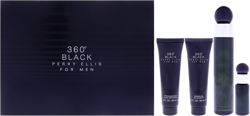 61ygGH2f9iL._AC_UF1000,1000_QL80_ Perry Ellis 360 Black 4pc Gift Set - Image 1